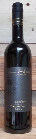 Dornfelder Lieblich Rotwein Qba. Flick &amp; Sohne